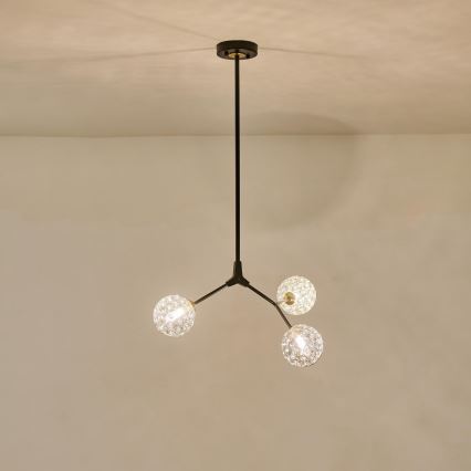 Luster na tyči 3xG9/15W/230V šedá