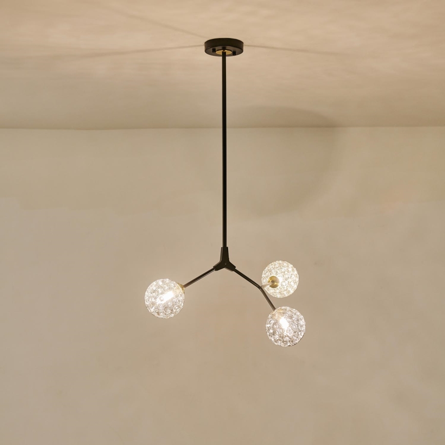 Luster na tyči 3xG9/15W/230V šedá