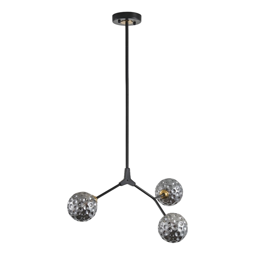 Luster na tyči 3xG9/15W/230V šedá