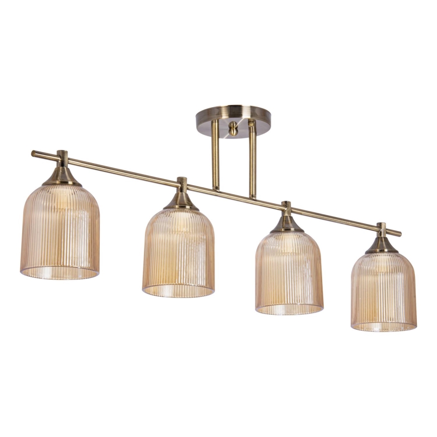 Luster na tyči 4xE14/60W/230V mosadz