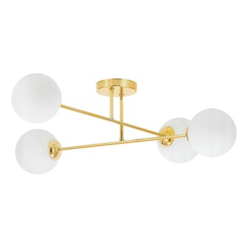 Luster na tyči 4xE27/35W/230V pr. 70 cm zlatá