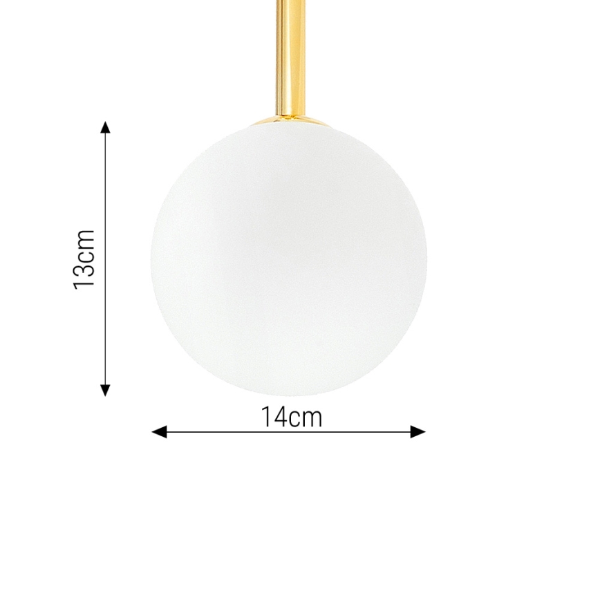 Luster na tyči 4xE27/35W/230V pr. 70 cm zlatá