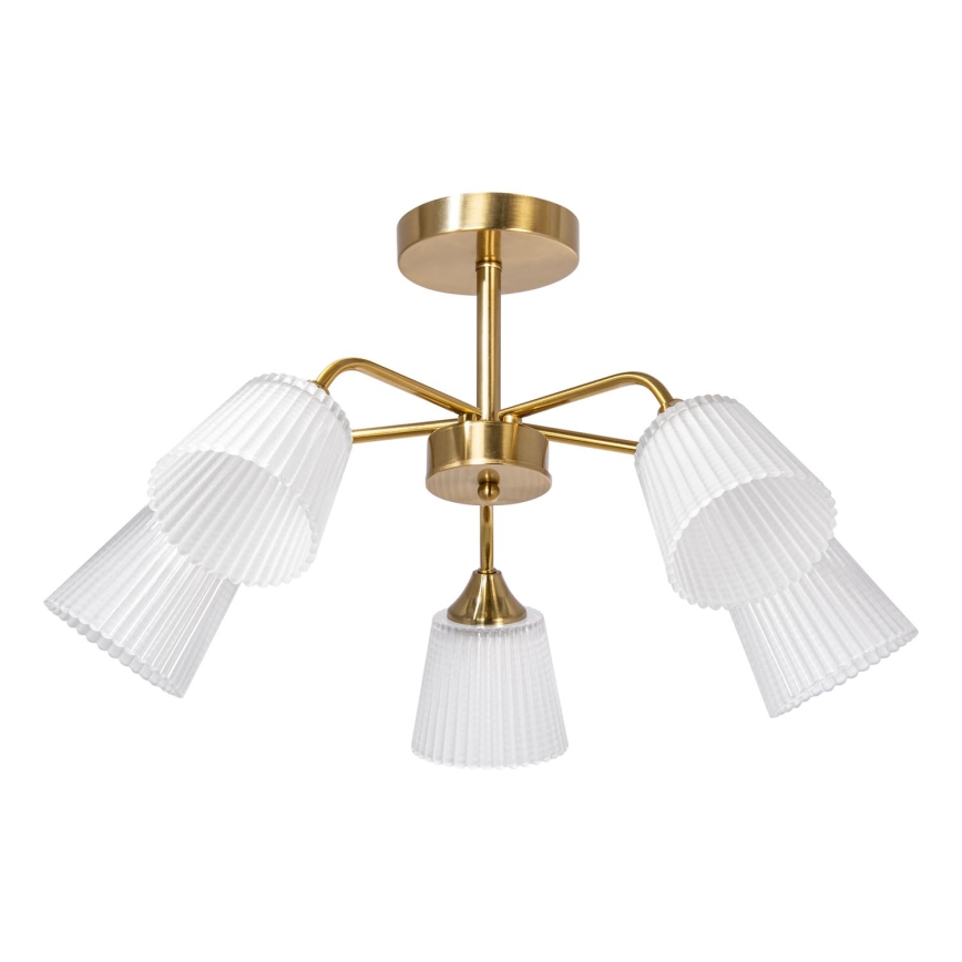 Luster na tyči 5xE14/60W/230V zlatá