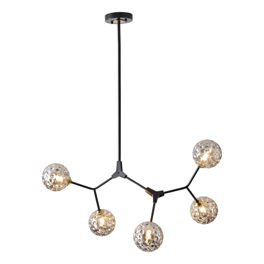 Luster na tyči 5xG9/15W/230V šedá