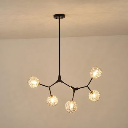 Luster na tyči 5xG9/15W/230V šedá