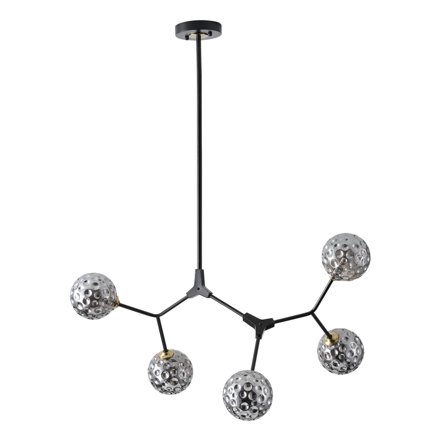 Luster na tyči 5xG9/15W/230V šedá