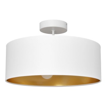 Luster na tyči ALBA 3xE27/15W/230V biela/zlatá