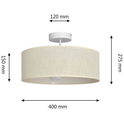 Luster na tyči ALBA 3xE27/15W/230V krémová