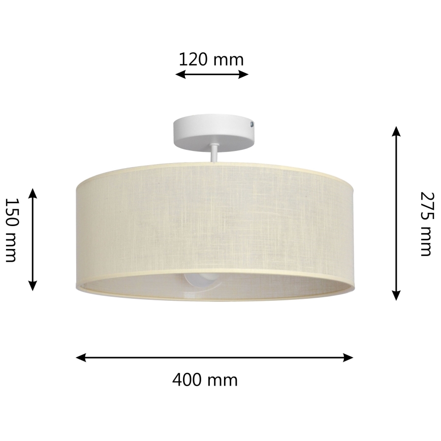 Luster na tyči ALBA 3xE27/15W/230V krémová