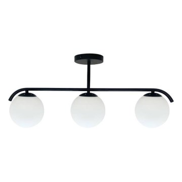 Luster na tyči AMADEO 3xE14/40W/230V čierna