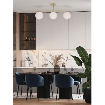 Luster na tyči AMADEO 3xE14/40W/230V mosadz