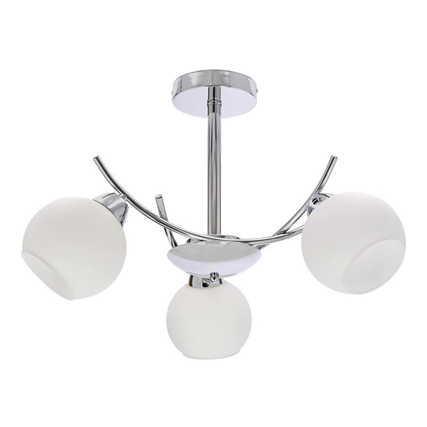 Luster na tyči AMOS 3xE27/40W/230V lesklý chróm
