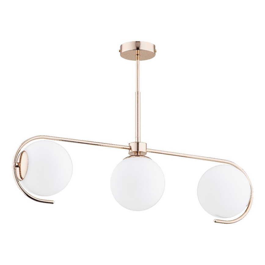 Luster na tyči ASTANA 3xE14/10W/230V zlatá