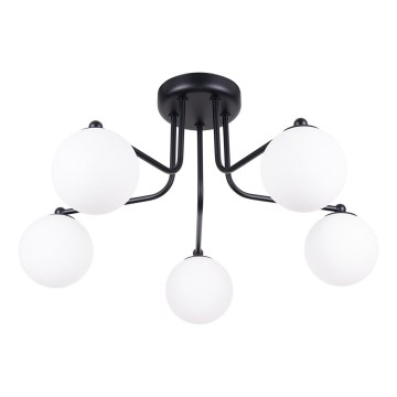 Luster na tyči ASTRAL 5xG9/8W/230V čierna