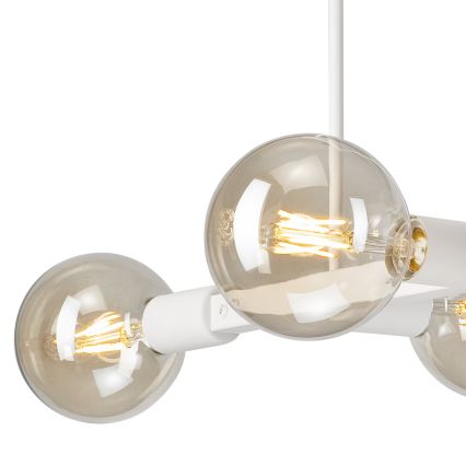 Luster na tyči ASTRID 4xE27/60W/230V biela
