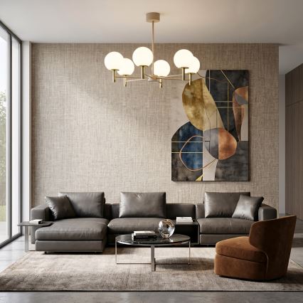 Luster na tyči AWINION 6xE27/15W/230V
