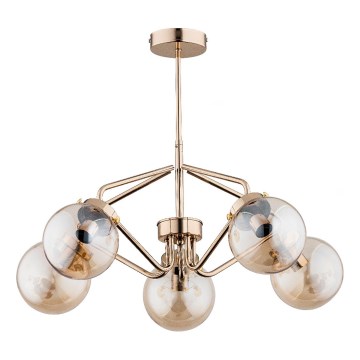 Luster na tyči BARSUM 5xE14/10W/230V zlatá