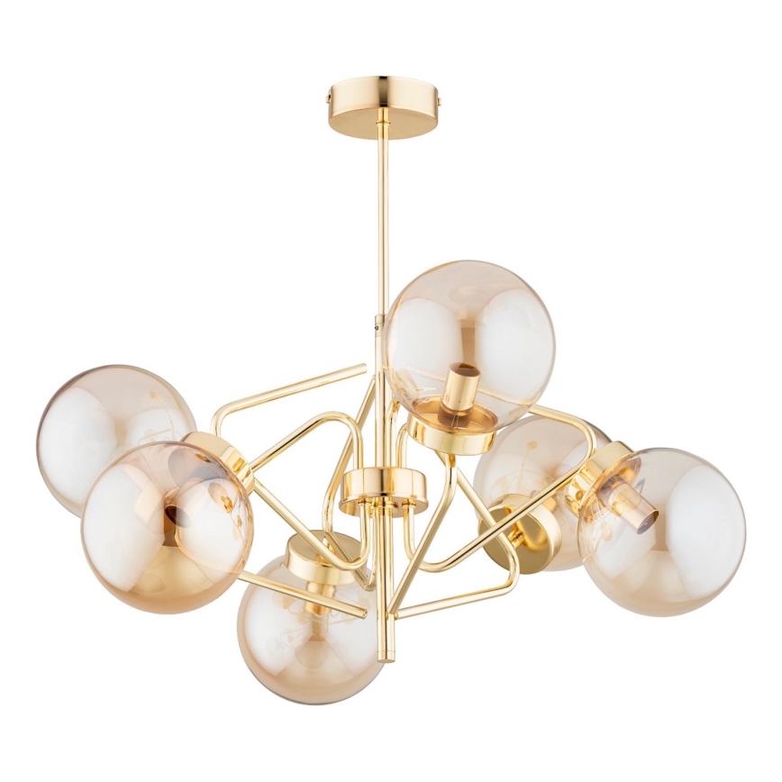 Luster na tyči BARSUM 6xE14/10W/230V zlatá