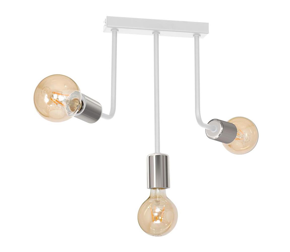 Luster na tyči CANDELA 3xE27/15W/230V biela