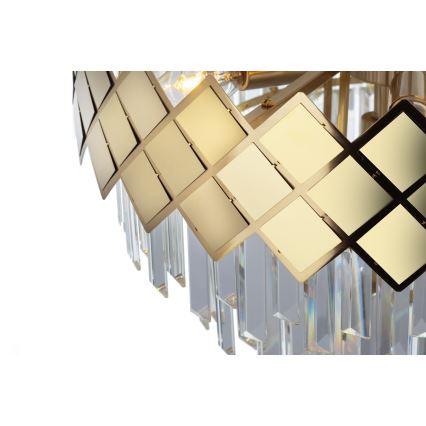 Luster na tyči CARISMA 9xE14/40W/230V zlatá