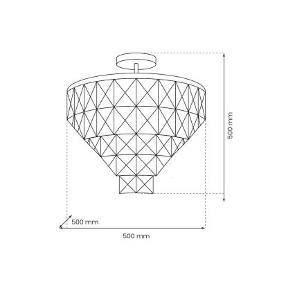 Luster na tyči CHELSEA 6xE14/40W/230V pr. 50 cm lesklý chróm