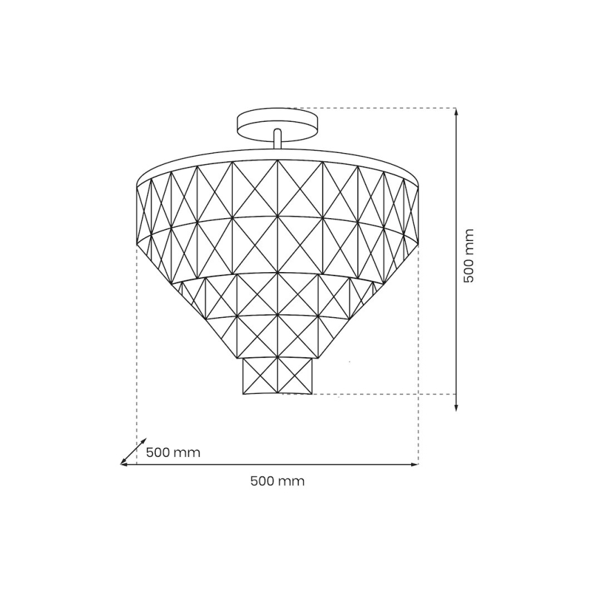 Luster na tyči CHELSEA 6xE14/40W/230V pr. 50 cm lesklý chróm