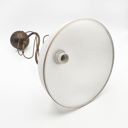 Luster na tyči COBRA 1xE27/60W/230V priemer 30 cm bronz/patina