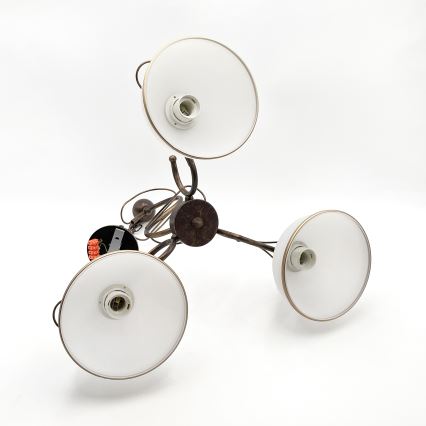 Luster na tyči COBRA 3xE27/60W/230V bronz/patina