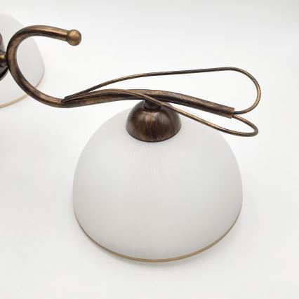 Luster na tyči COBRA 3xE27/60W/230V bronz/patina