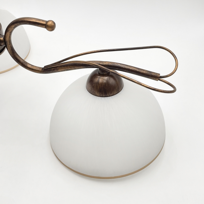 Luster na tyči COBRA 3xE27/60W/230V bronz/patina