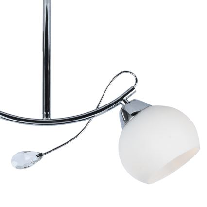 Luster na tyči CONNOR 2xE27/15W/230V lesklý chróm/biela