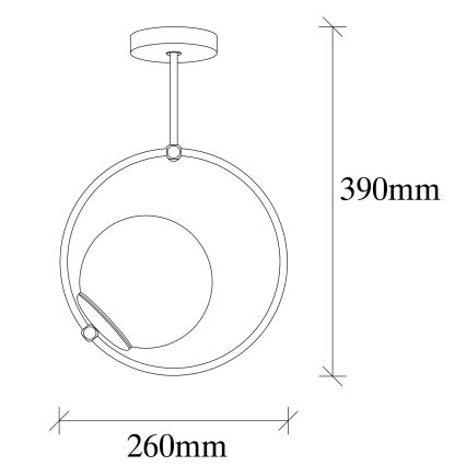 Luster na tyči DOLUNAY 1xE27/40W/230V