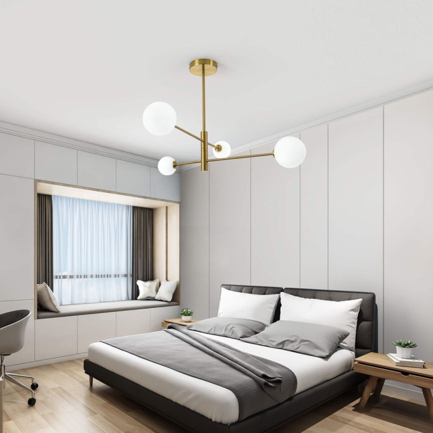 Luster na tyči DORADO, 4×G9/40 W/230 V, zlatý