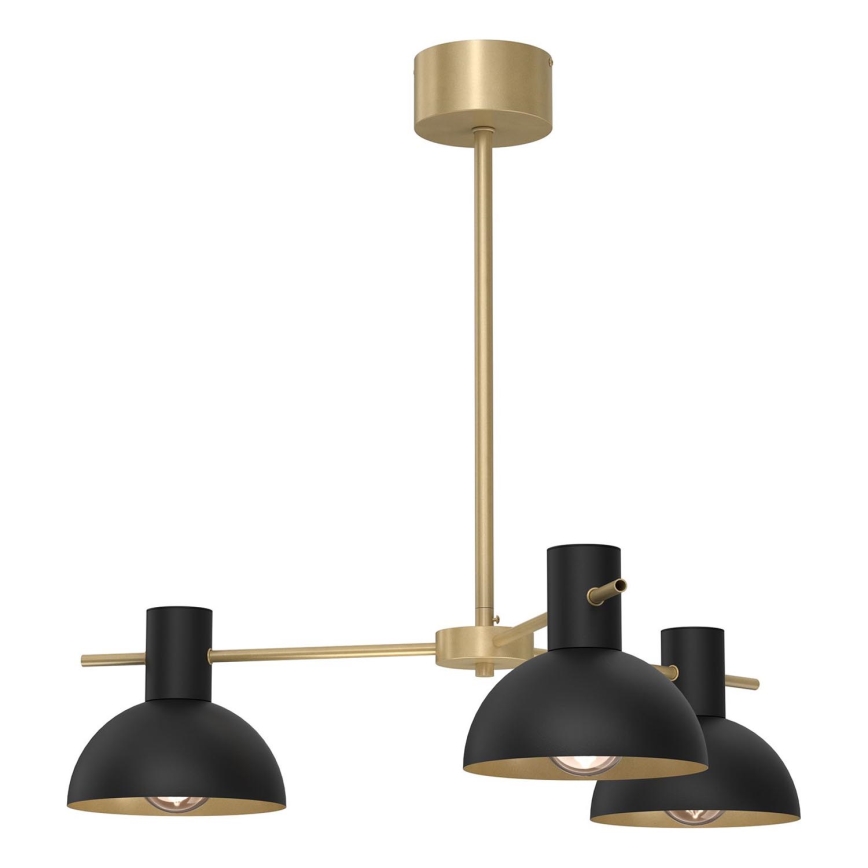 Luster na tyči ESTATE MINI 3xE27/15W/230V čierna