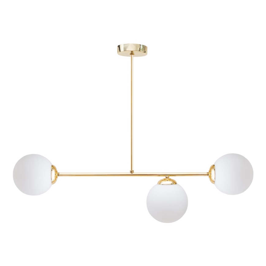 Luster na tyči FIRA 3xE27/60W/230V zlatá