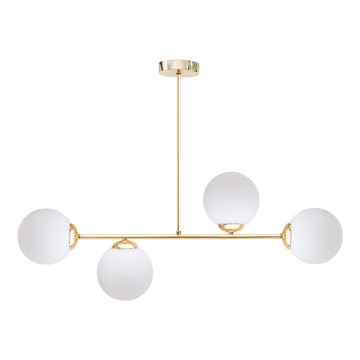 Luster na tyči FIRA 4xE27/60W/230V zlatá