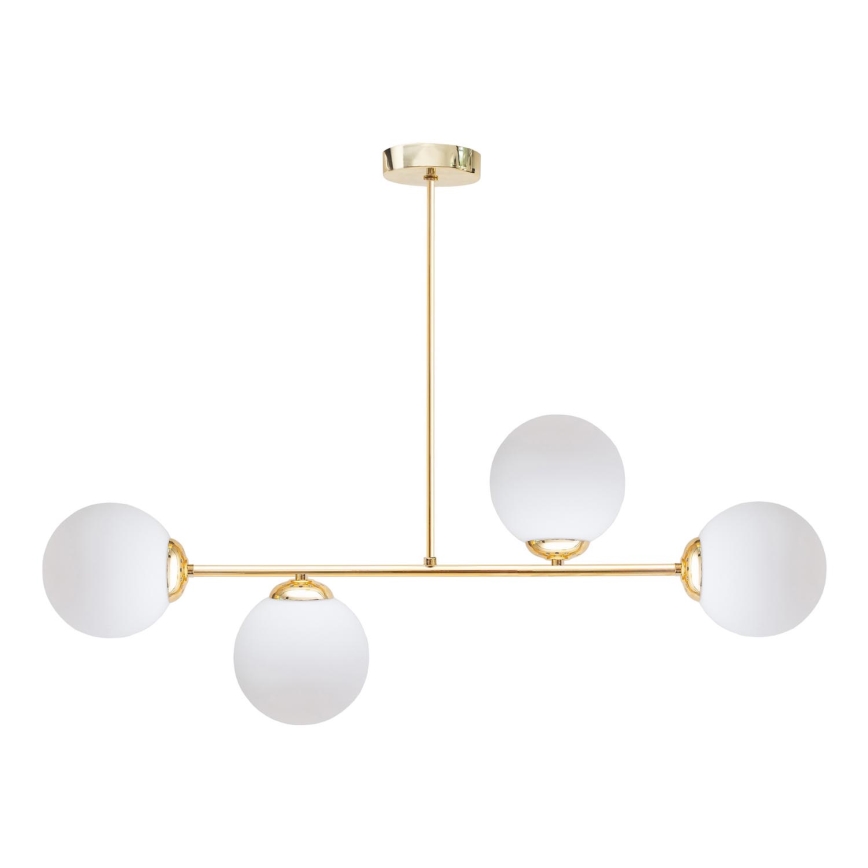Luster na tyči FIRA 4xE27/60W/230V zlatá