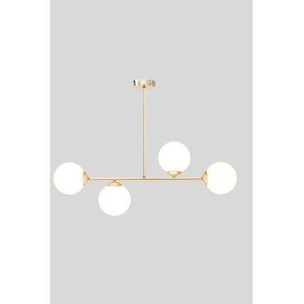 Luster na tyči FIRA 4xE27/60W/230V zlatá