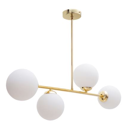Luster na tyči FIRA 4xE27/60W/230V zlatá