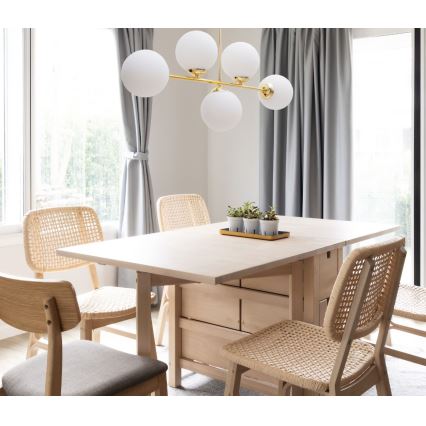 Luster na tyči FIRA 5xE27/60W/230V zlatá