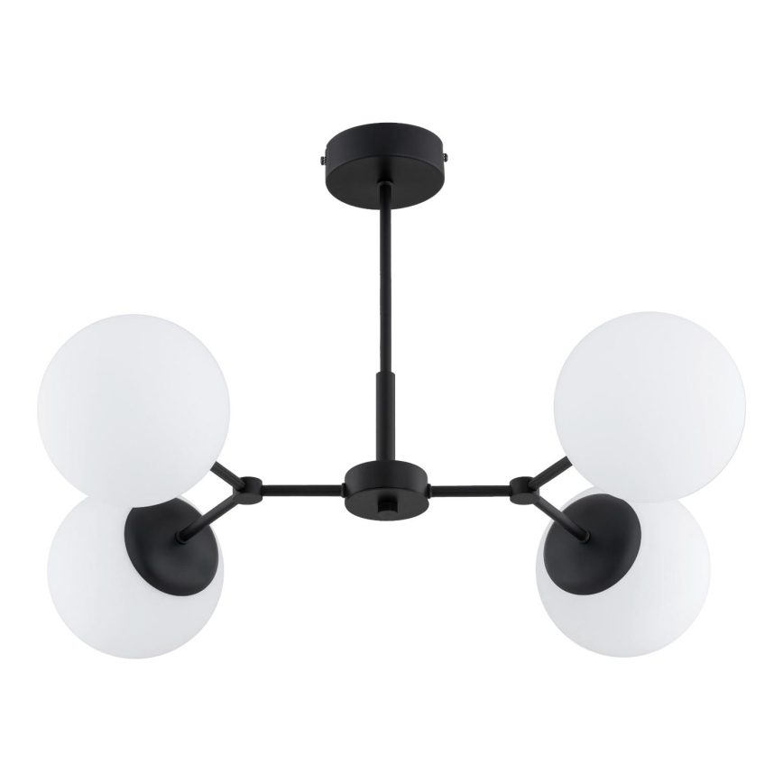 Luster na tyči FOTON 4xE14/10W/230V čierna