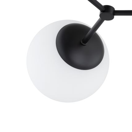 Luster na tyči FOTON 4xE14/10W/230V čierna