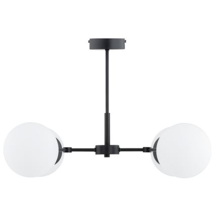 Luster na tyči FOTON 4xE14/10W/230V čierna