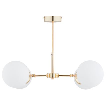 Luster na tyči FOTON  4xE14/40W/230V zlatá/biela