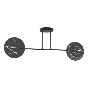 Luster na tyči FRICK 2xE27/15W/230V čierna