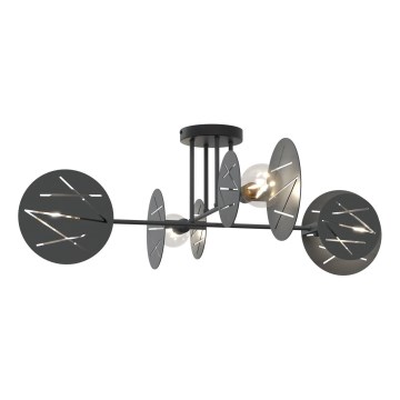 Luster na tyči FRICK 4xE27/15W/230V čierna
