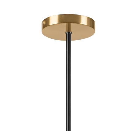 Luster na tyči GEORGIA 7xE14/5W/230V zlatá/dymová béžová