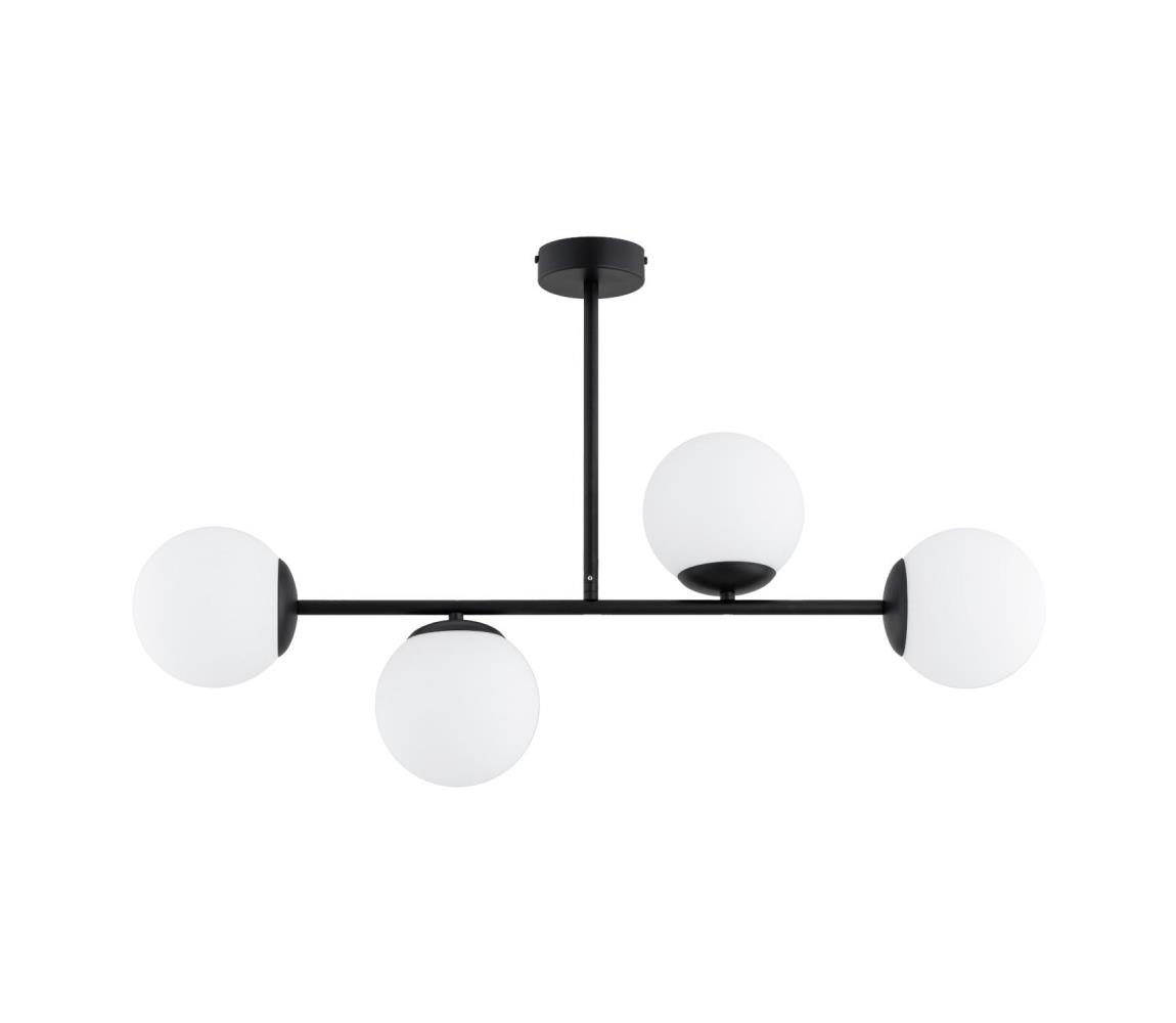 Luster na tyči GLORIS 4xE14/10W/230V čierny 63432