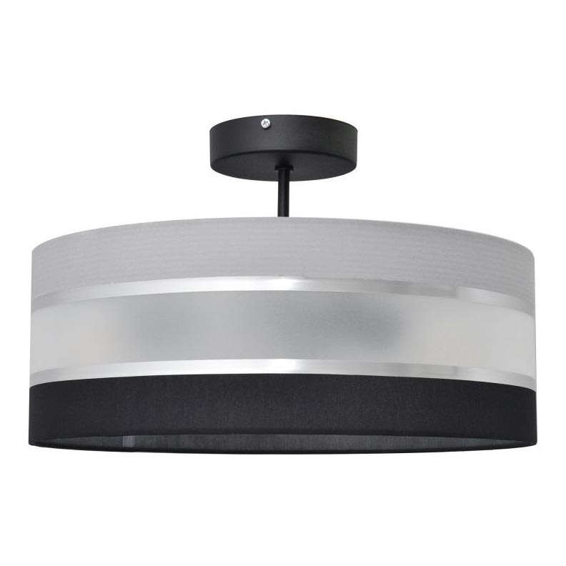 Luster na tyči HELEN 3xE27/15W/230V čierna/šedá/lesklý chróm