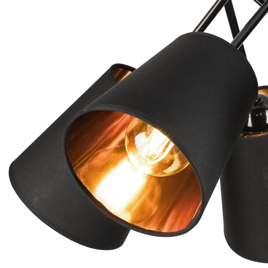 Luster na tyči IRMA 5xE27/60W/230V čierna